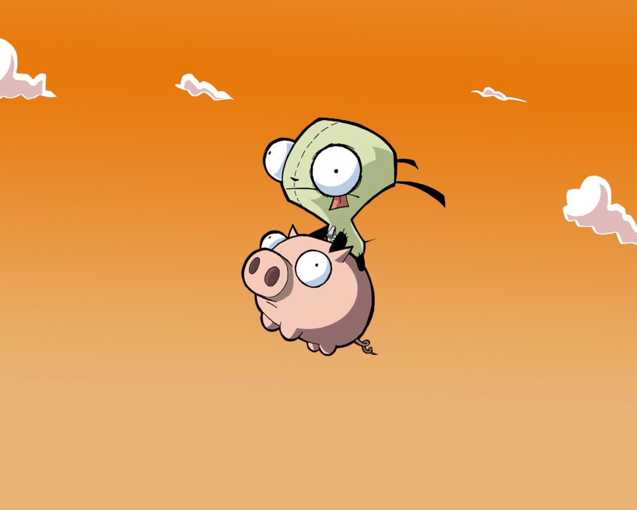 1280x1024 Flying pig wallpaper and image, picture, photo