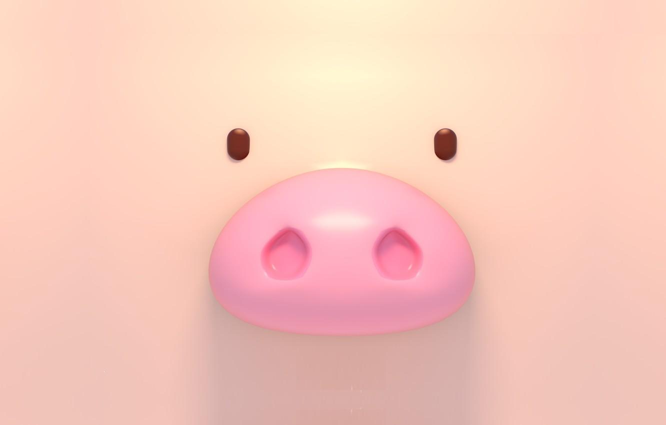1332x850 Wallpaper rendering, pig, Tzuyu Kao image for desktop, section минимализм