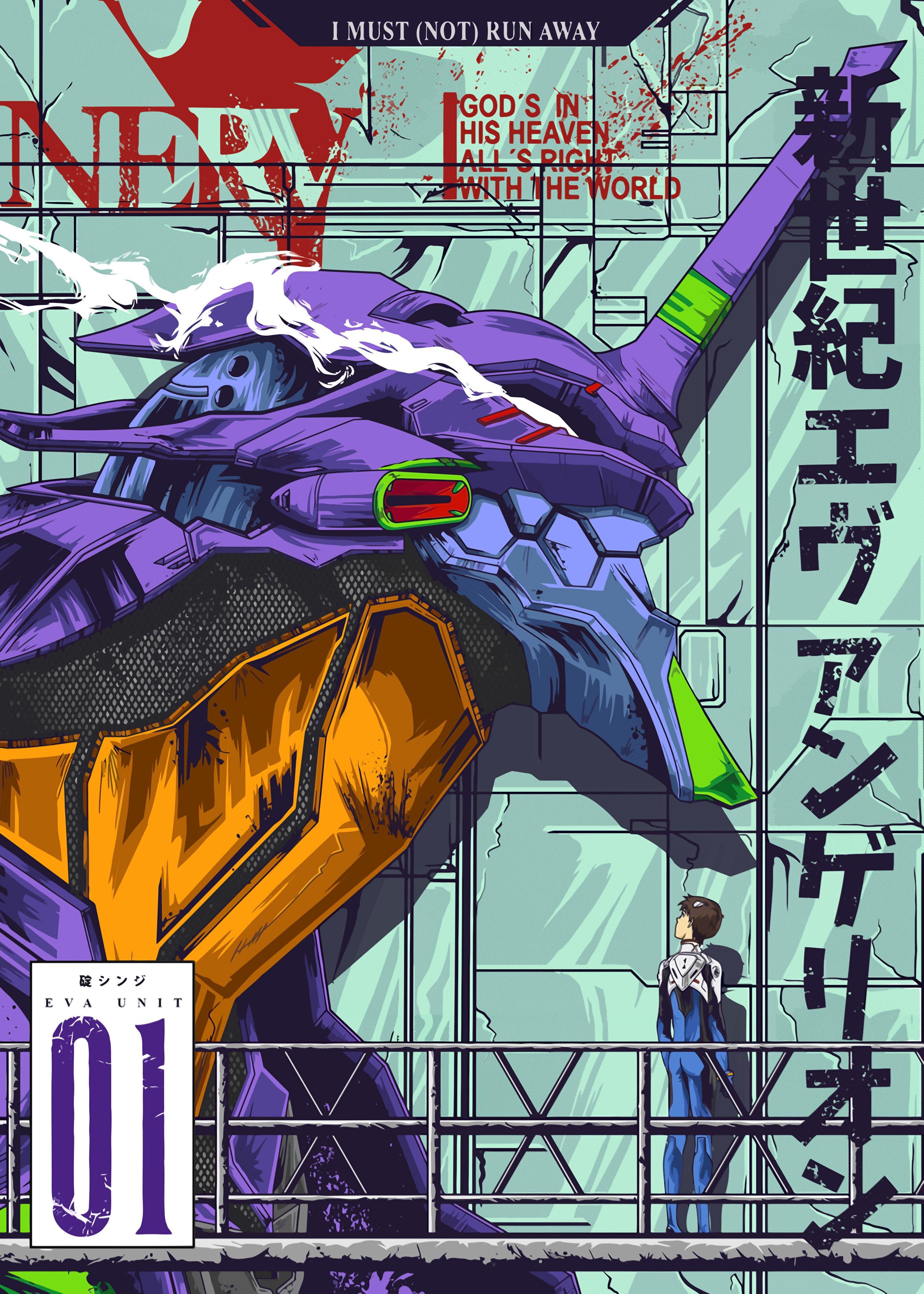 2900x4060 Evangelion Eva01 Poster by terpres. Evangelion art, Evangelion, Neon evangelion