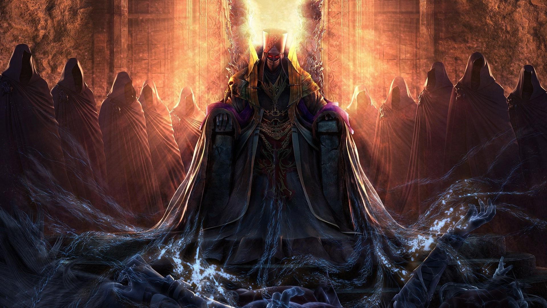 1920x1080 Demon Sitting On Throne Wallpaper 12475