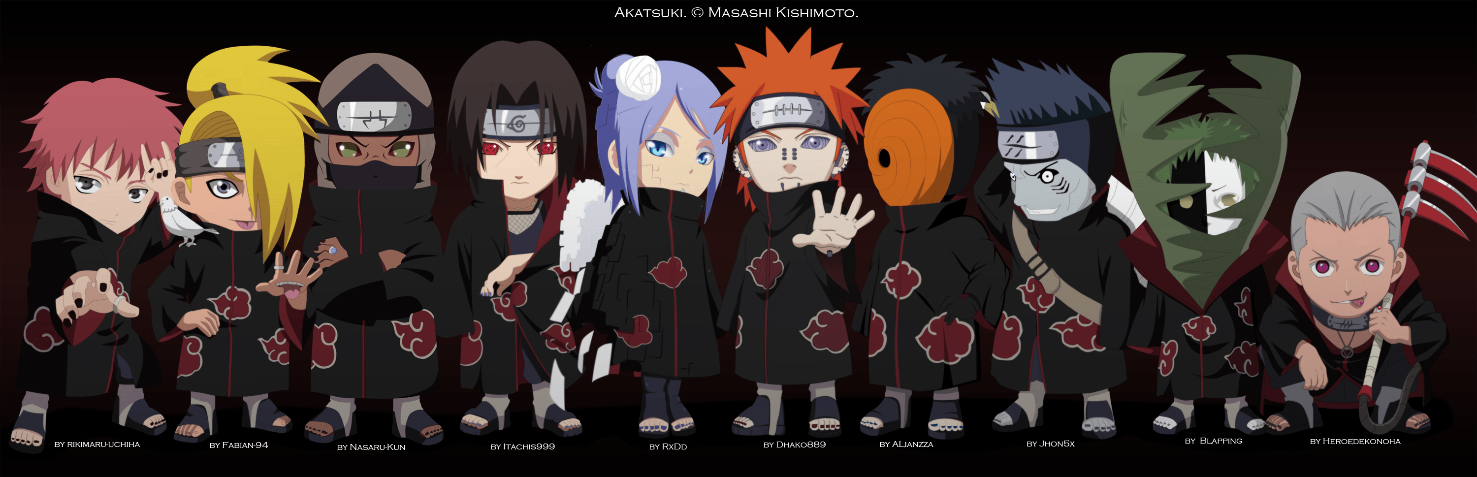 Chibi Akatsuki Wallpapers Top Free Chibi Akatsuki Backgrounds