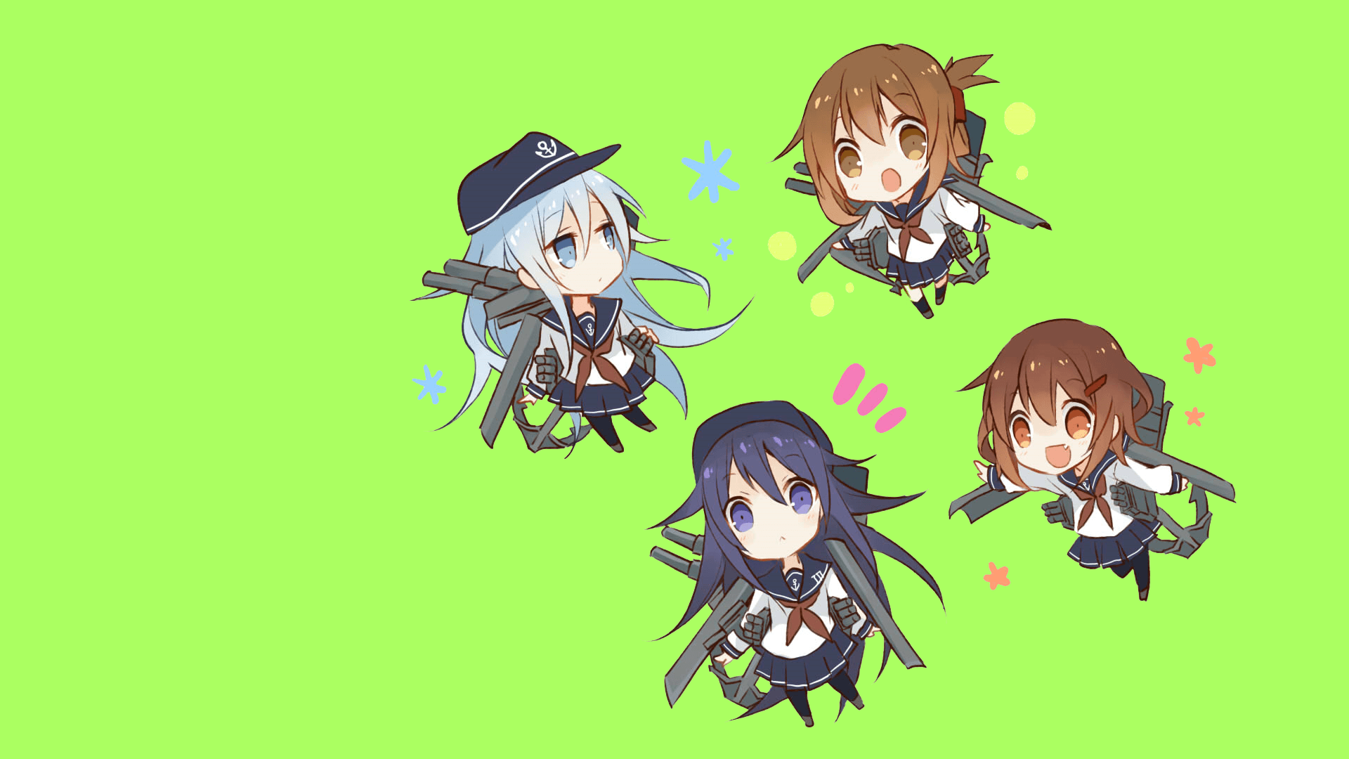 1920x1080 Chibi Akatsuki Class -KanColle