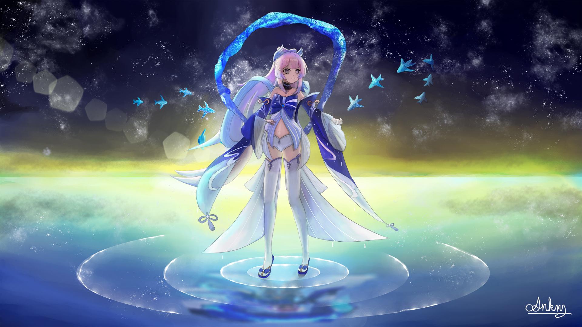1920x1080 Sangonomiya Kokomi Impact Anime Image Board