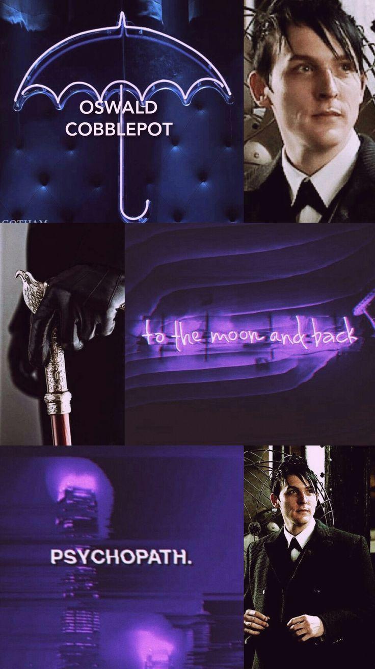 736x1312 oswald cobblepot purple aesthetic lockscreen