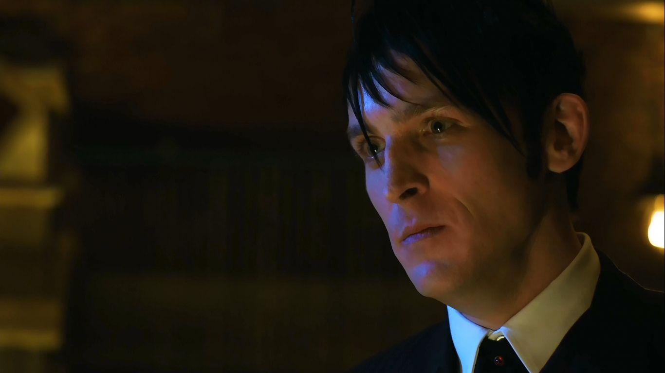 1366x768 Oswald Cobblepot, The Penguin 1366x768 (Robin Lord Taylor, Gotham series screenshot). Penguin wallpaper, Gotham, Robin