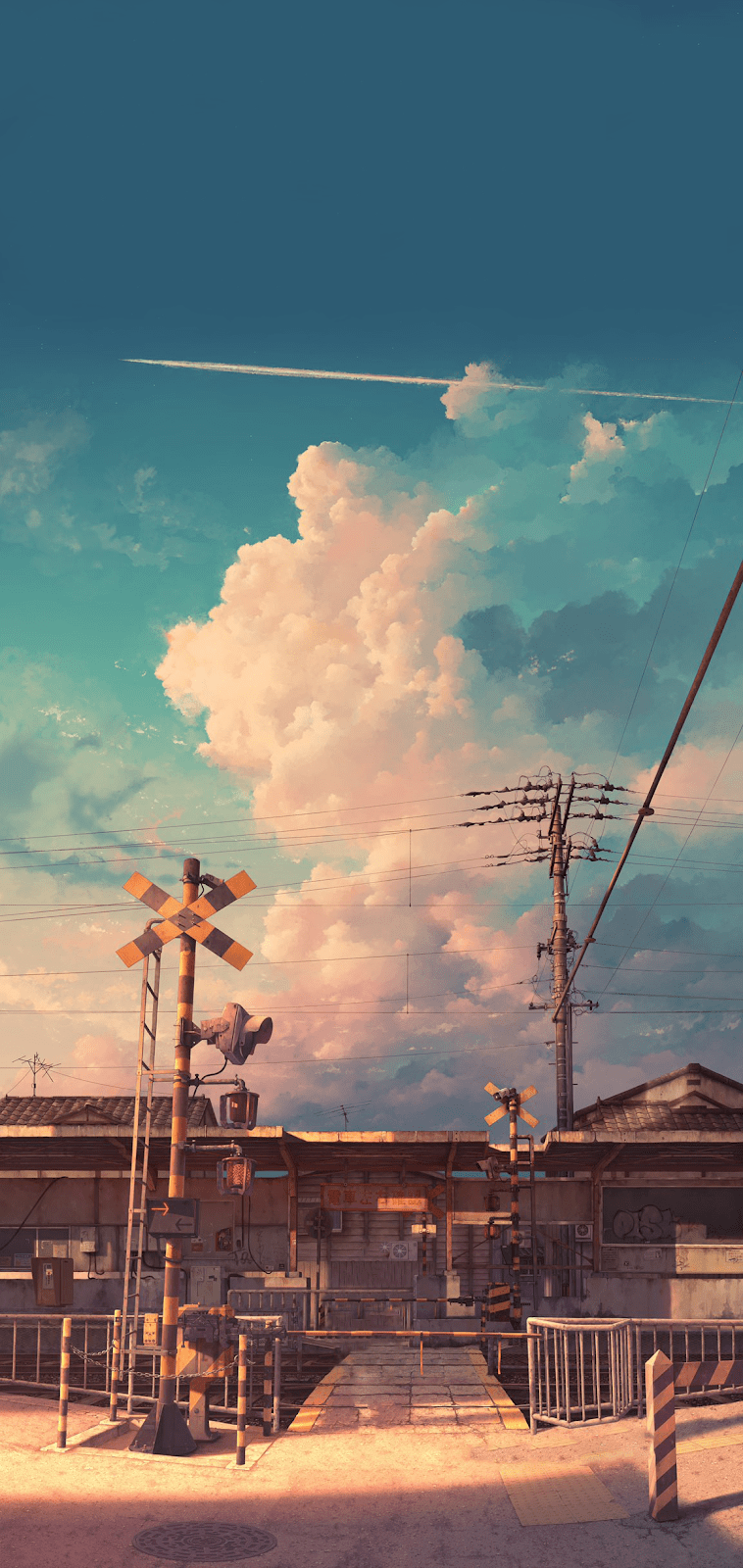 758x1600 Cloudy sky. Anime scenery wallpaper, Anime scenery, Scenery wallpaper