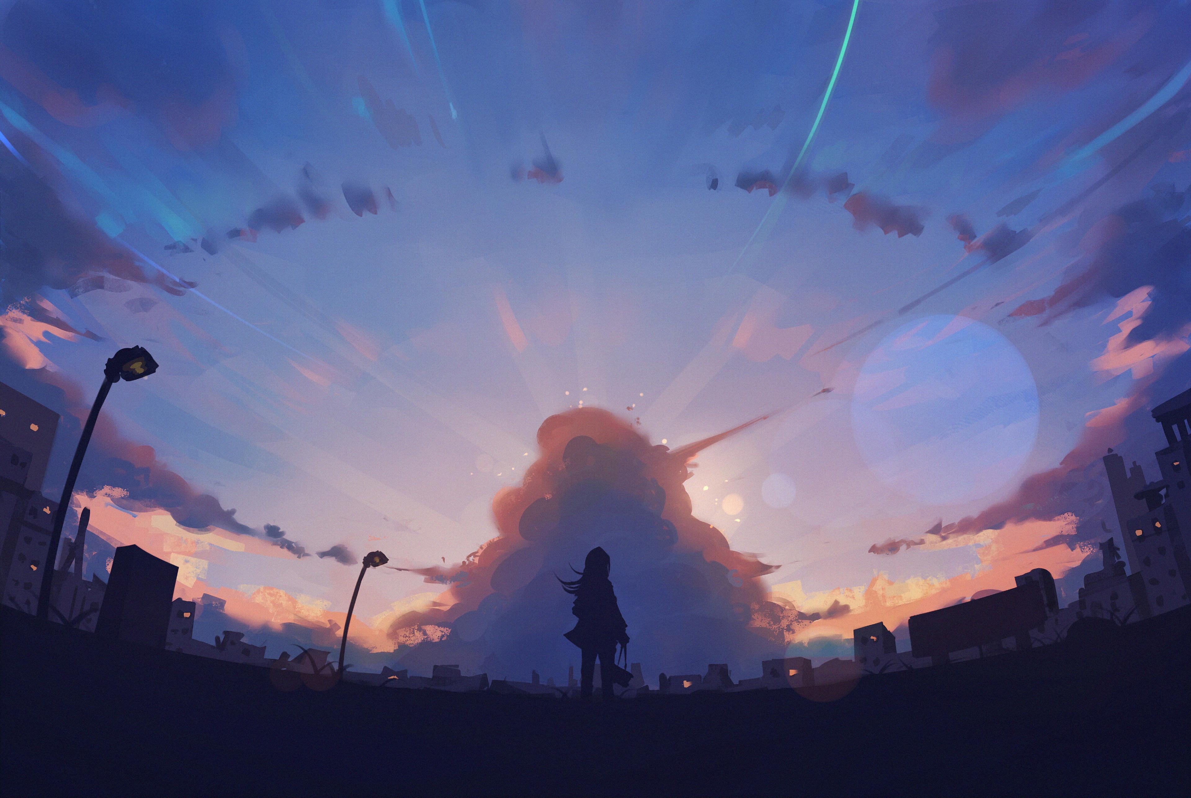 Cloudy Anime Wallpapers - Top Free Cloudy Anime Backgrounds ...