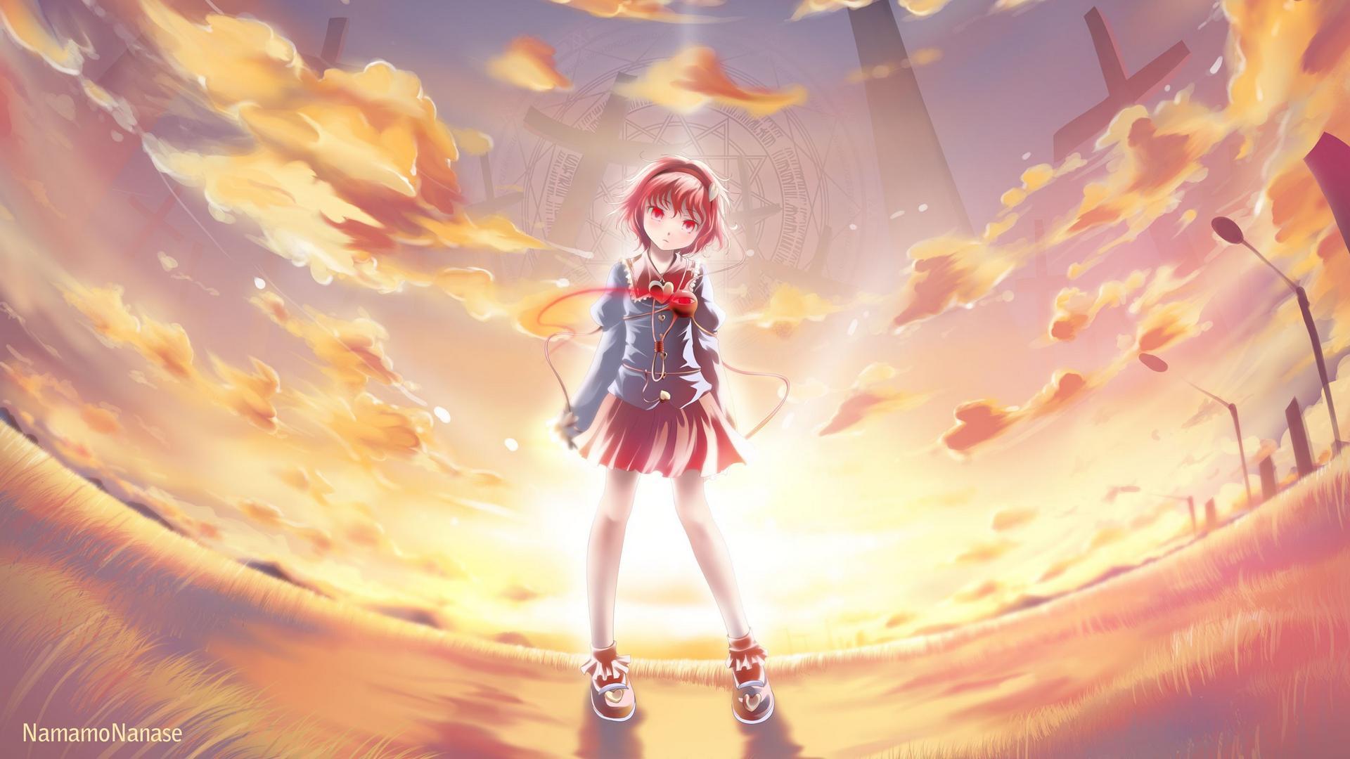 1920x1080 Little girl, Cloudy sky wallpaper and image, picture, photo