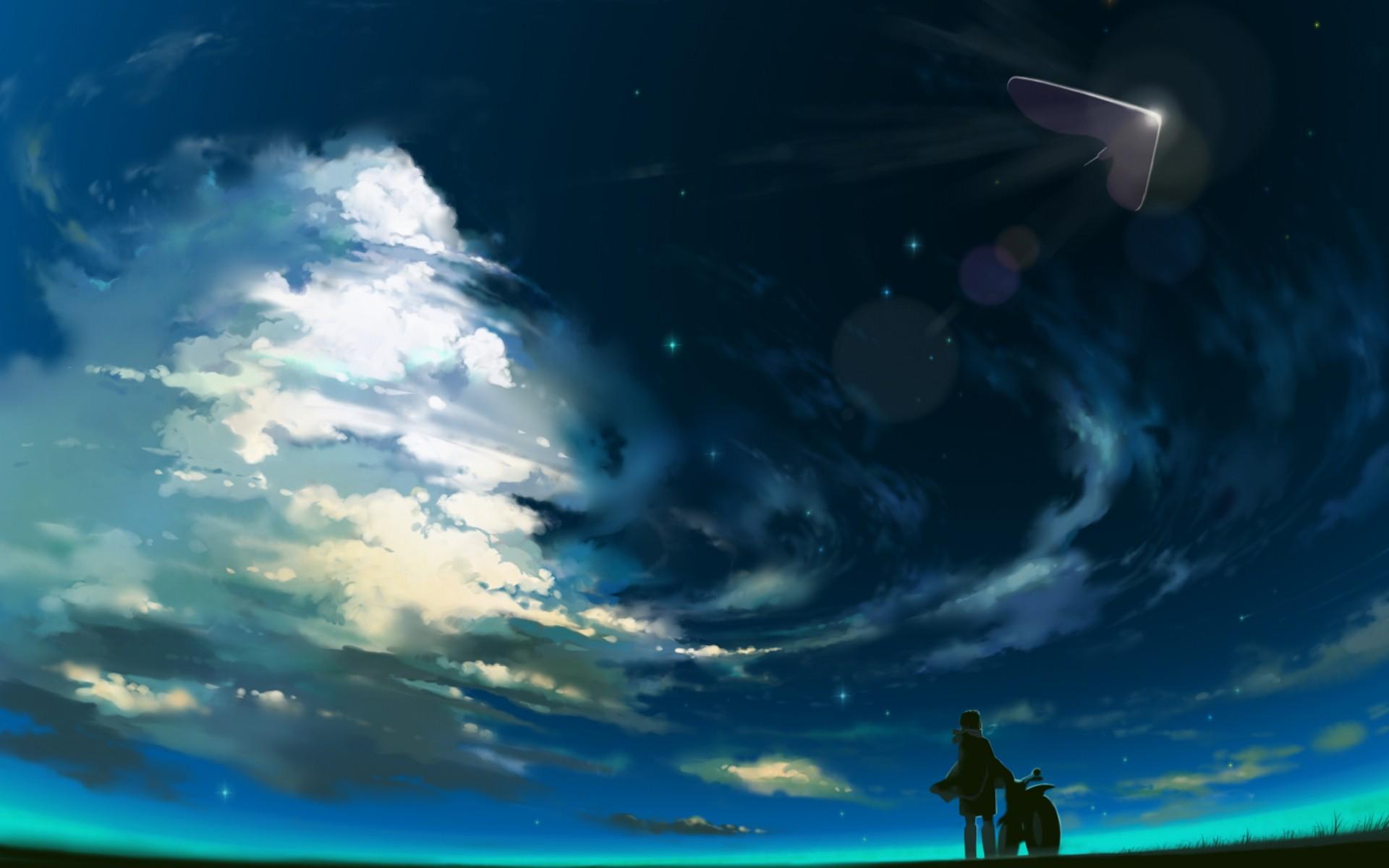 1920x1200 Anime Wallpaper Blue Sky