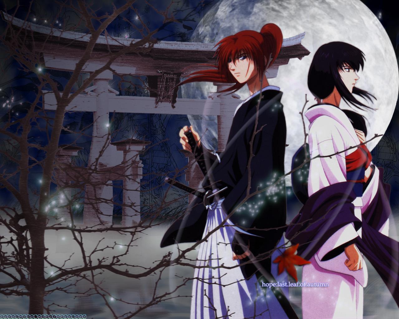 1280x1024 Rurouni Kenshin Wallpaper: hope:last leaf of autumn
