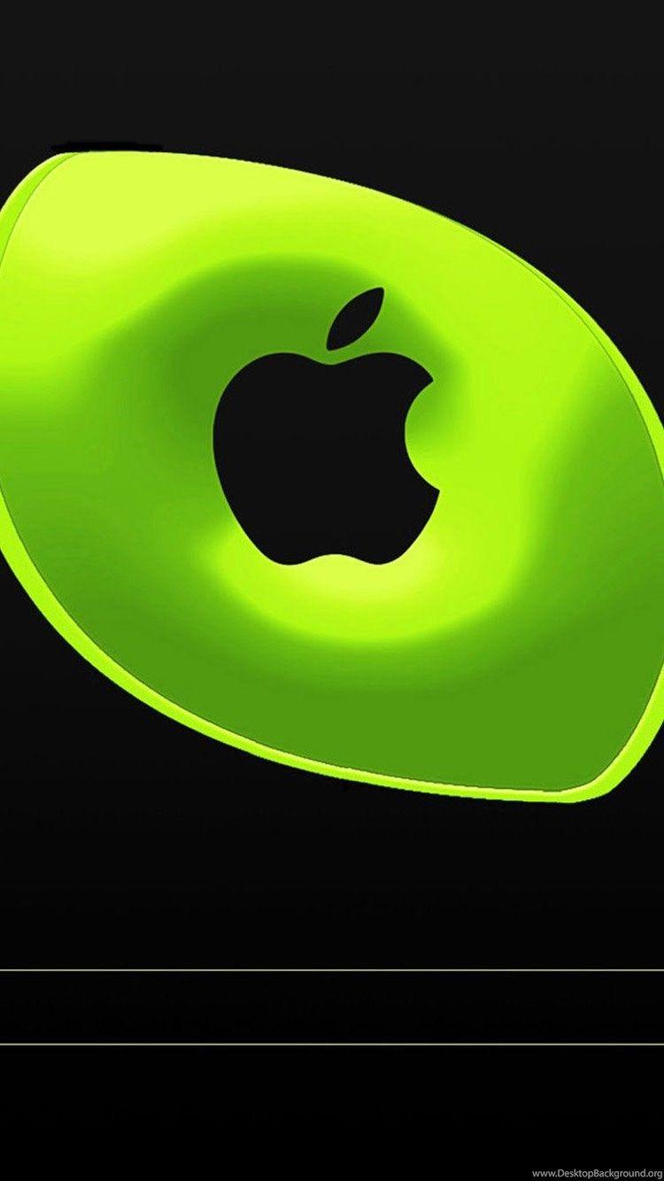 750x1334 Green Apple Logo Theme iPhone 6 Wallpaper Desktop Background