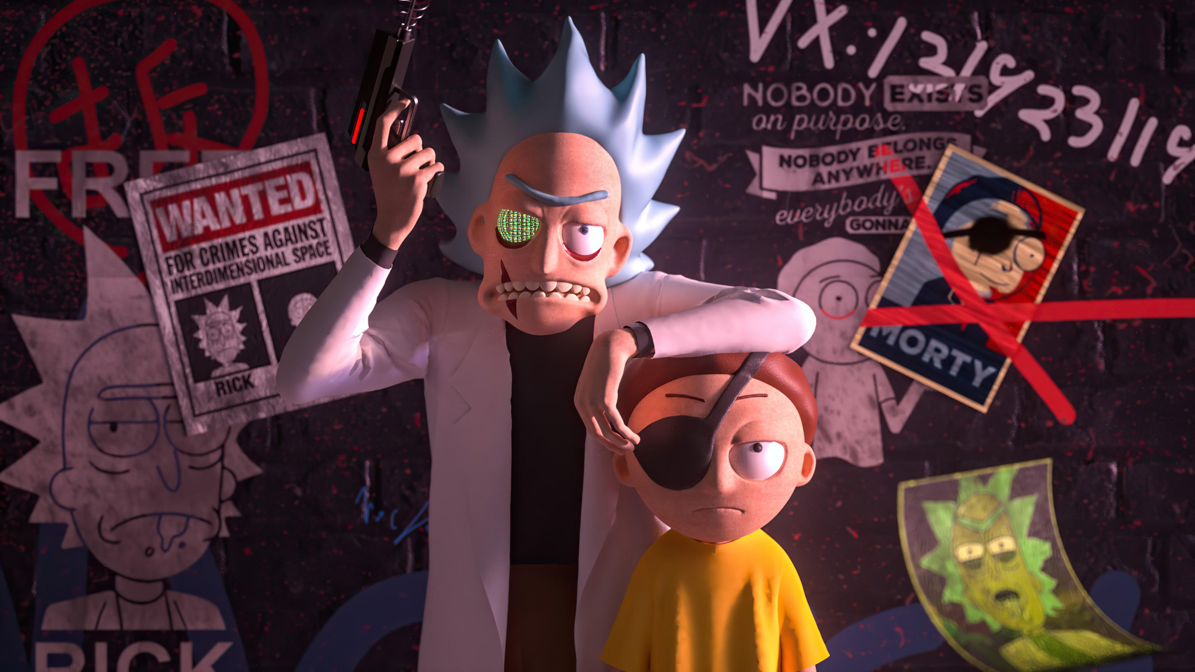 3840x2160 Wallpaper / fantasy girls, rick and morty, artist, artwork, digital art, hd