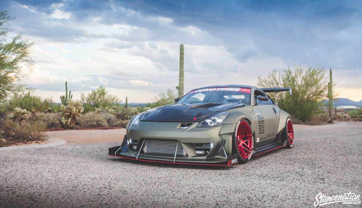 1216x700 Nissan 350z Bodykit Modified Cars Coupe Wallpaper HD Wallpaper