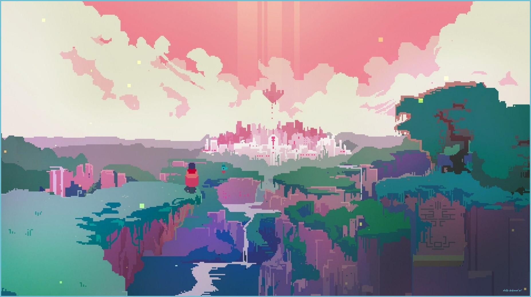 1854x1039 Download HD Wallpaper Of 14 Hyper Light Drifter, Video Games Background Art