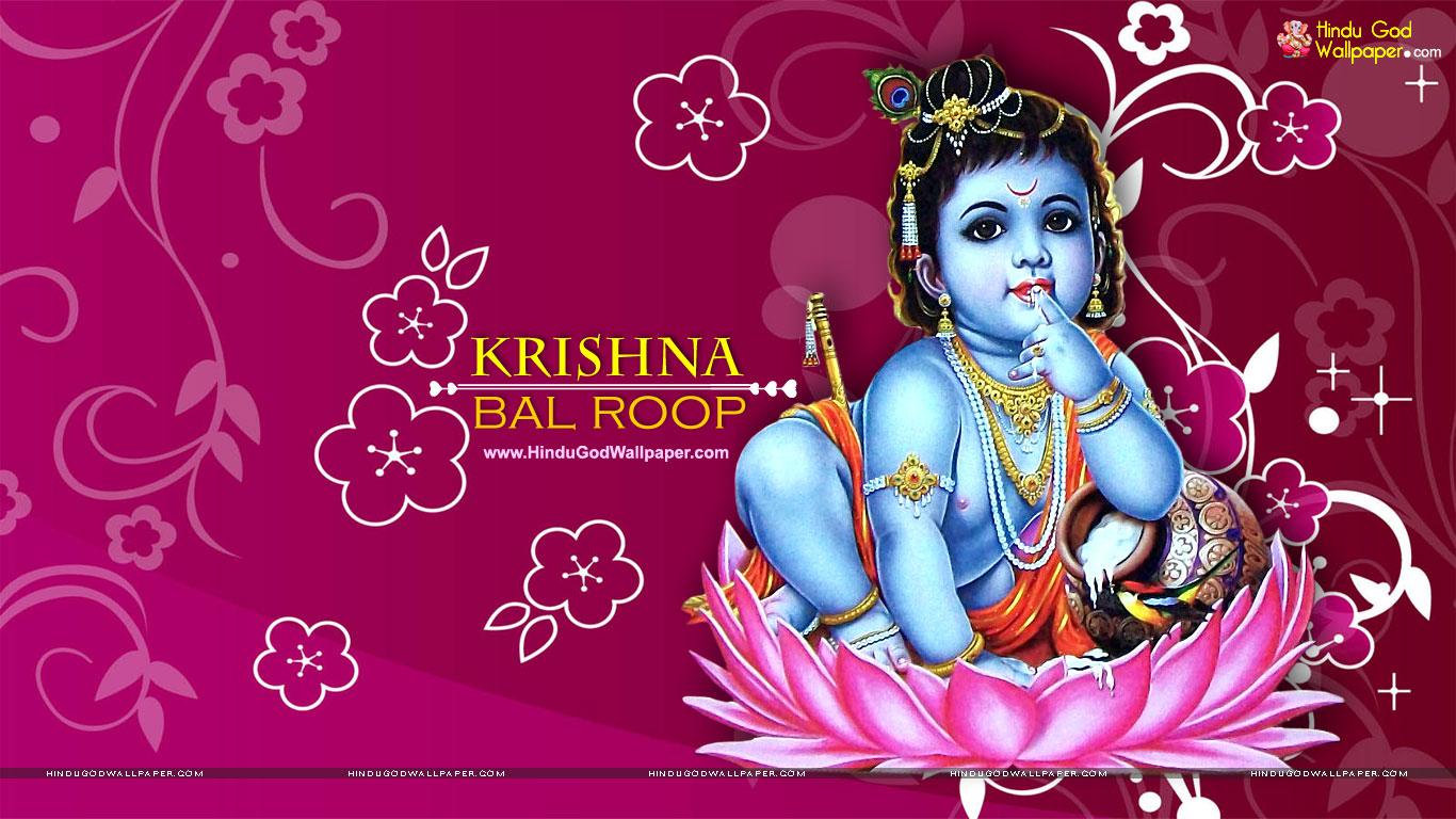 1366x768 Krishna Ji Bal Roop