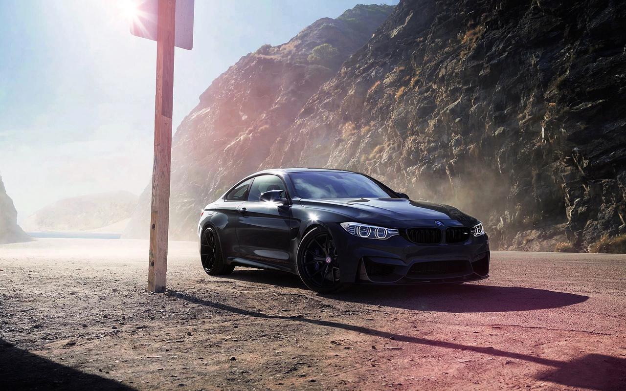1280x800 Wallpaper Bmw, M F Black, Side View M4 Wallpaper 4k