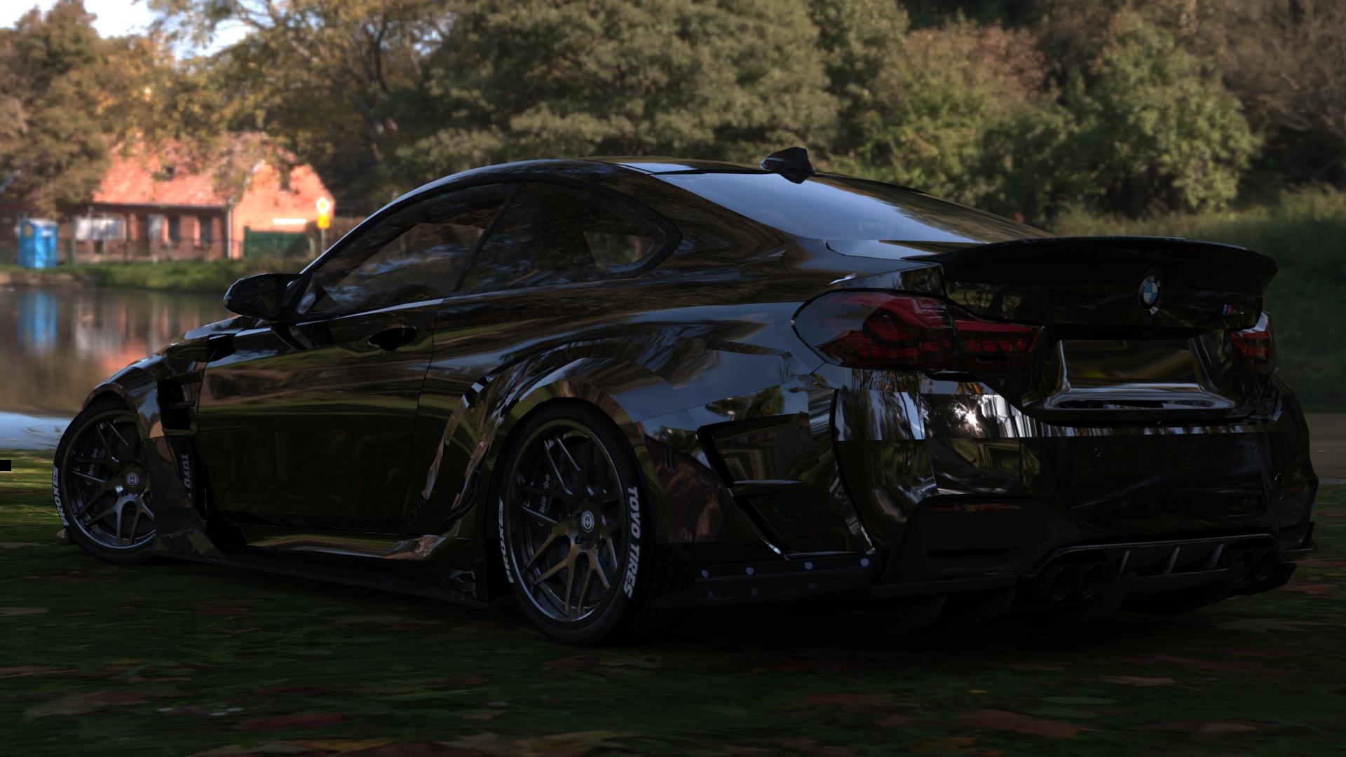 1920x1080 BMW VARiS White Cars Black Cars Sports Car BMW M4 Car Wallpaper:1920x1080