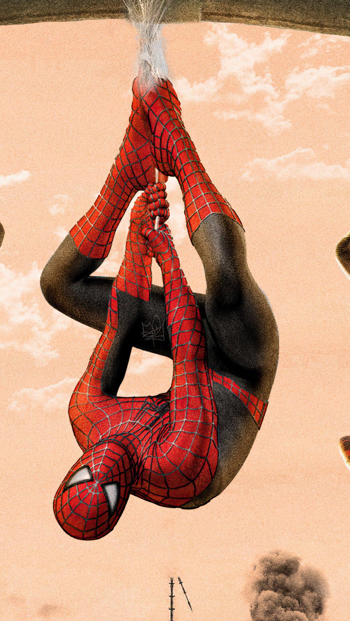 1220x2160 Spiderverse Tobey Maguire Tom Holland Andrew Garfield Wallpaper 4k Ultra HD