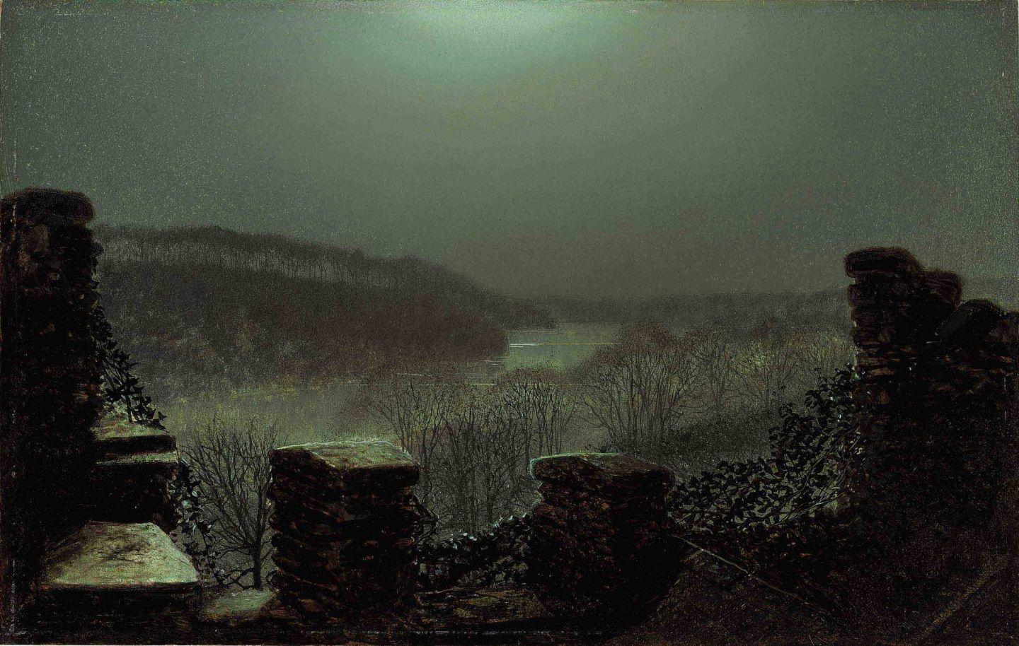 1440x914 Artwork John Atkinson Grimshaw Wallpaper. Atkinson grimshaw, Landscape paintings, Nightscape