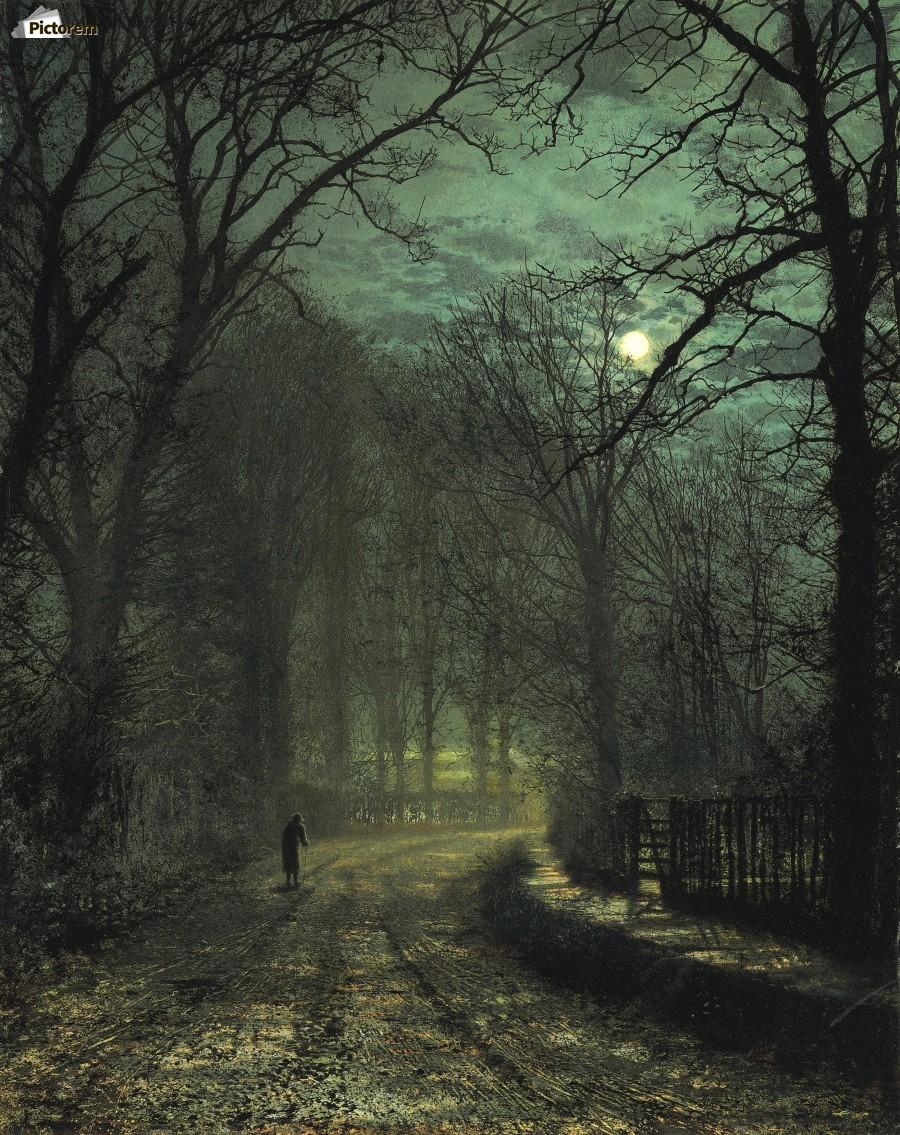 900x1135 A Yorkshire Lane in November Atkinson Grimshaw