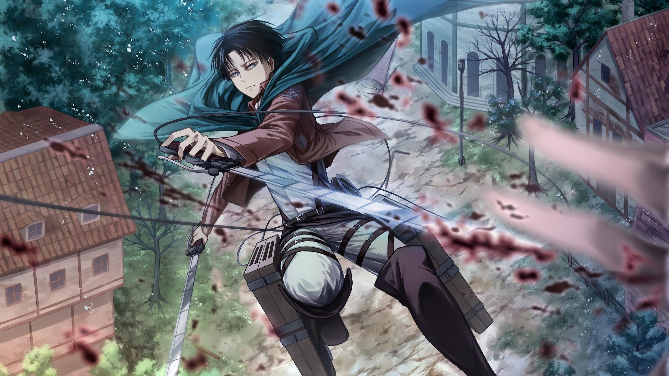 2560x1440 Levi Attack on Titan 4K Wallpaper