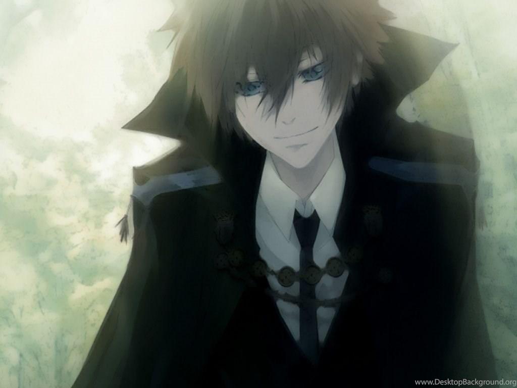 1024x768 Download Wallpaper 1024x1024 Anime, Boy, Dark, Mysterious, Smile. Desktop Background