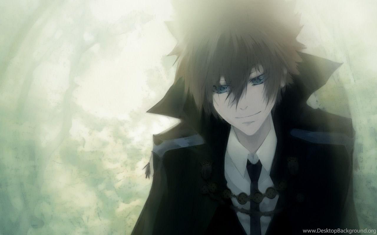 1280x800 Download Wallpaper 1280x800 Anime, Boy, Dark, Mysterious, Smile. Desktop Background