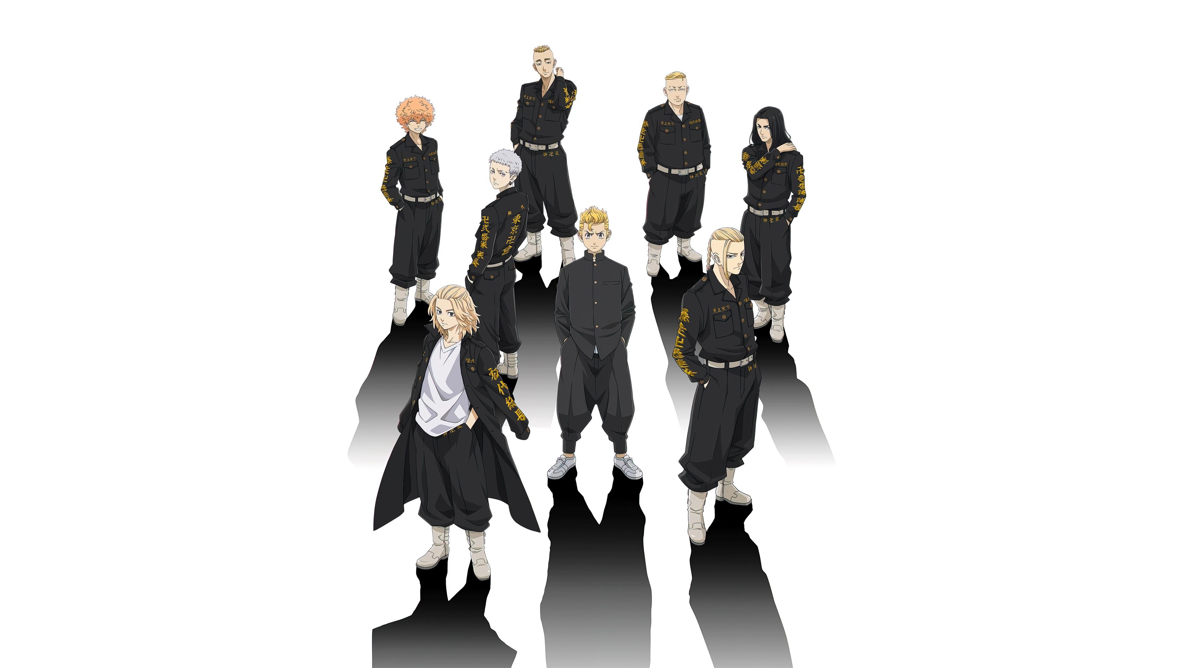3840x2160 Takemichi Ken Ryuguji Manjiro Sano Naoto Tachibana Tetta Kisaki Takemichi Hanagaki 4K HD Tokyo Revengers Wallpaper
