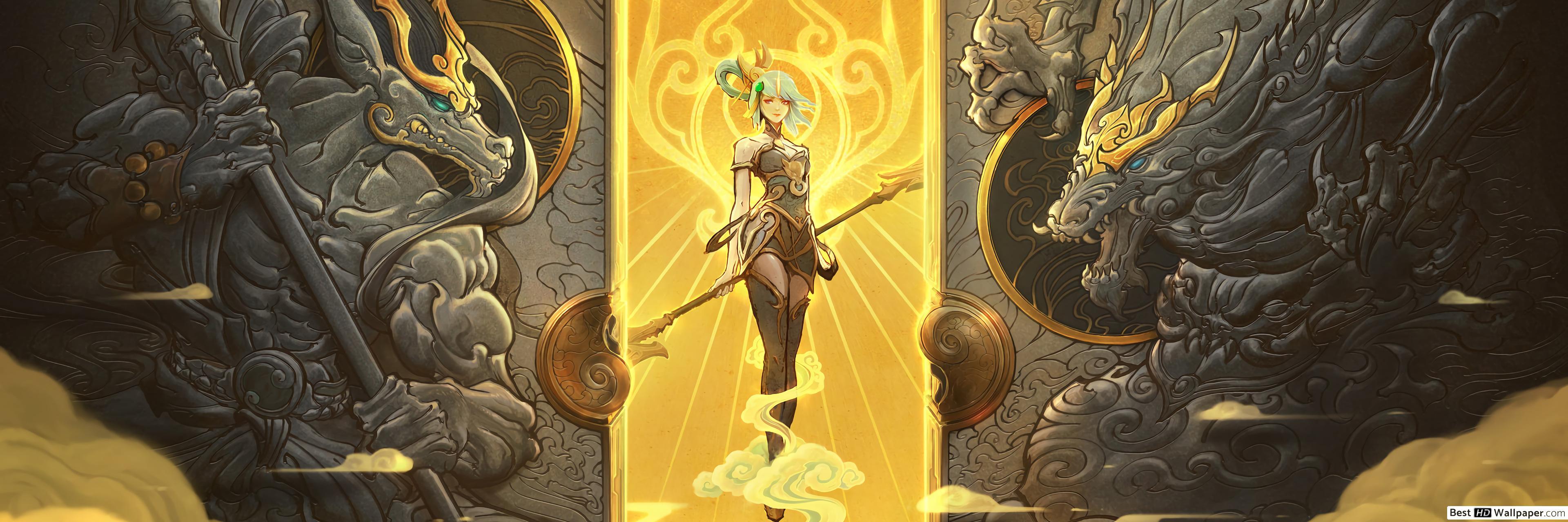 3840x1280 Lunar Empress 'Lux' of Legends (LOL) HD wallpaper download