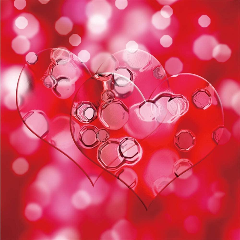 1000x1000 Amazon.com : Laeacco 5x5ft Valentine's Day Background Red Hearts Cardiac with Indentation Bokeh Haloes Backdrop Vinyl Girls Adult Lovers Portrait Shoot Greeting Card Wallpaper Bridal Shower Studio Props : Camera & Photo