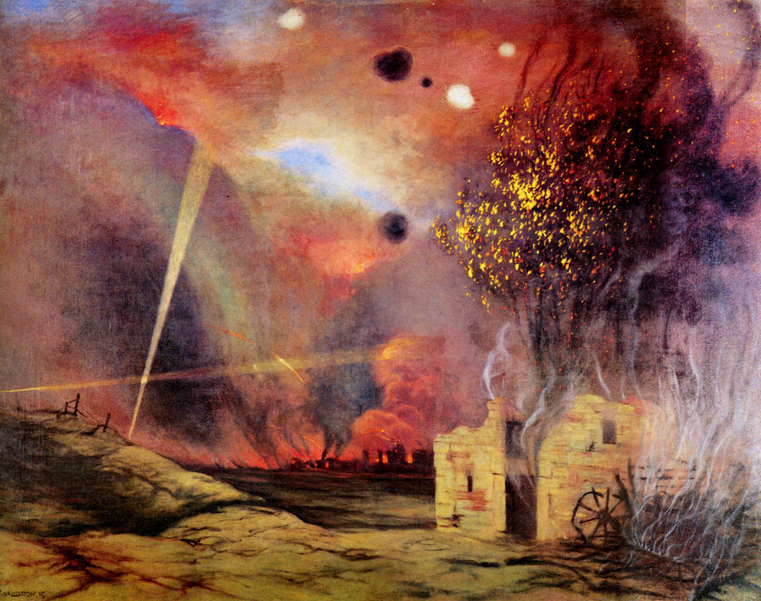 2592x2047 Félix Vallotton, 1915 de ruines et d'