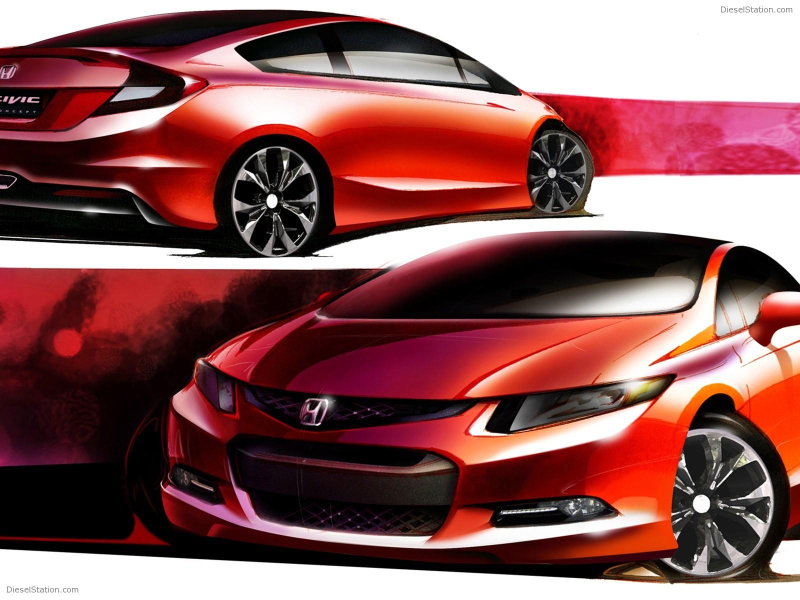 1600x1200 Honda Civic Si Concept Coupe 2012 Exotic Car Wallpaper of 20 : Diesel Station