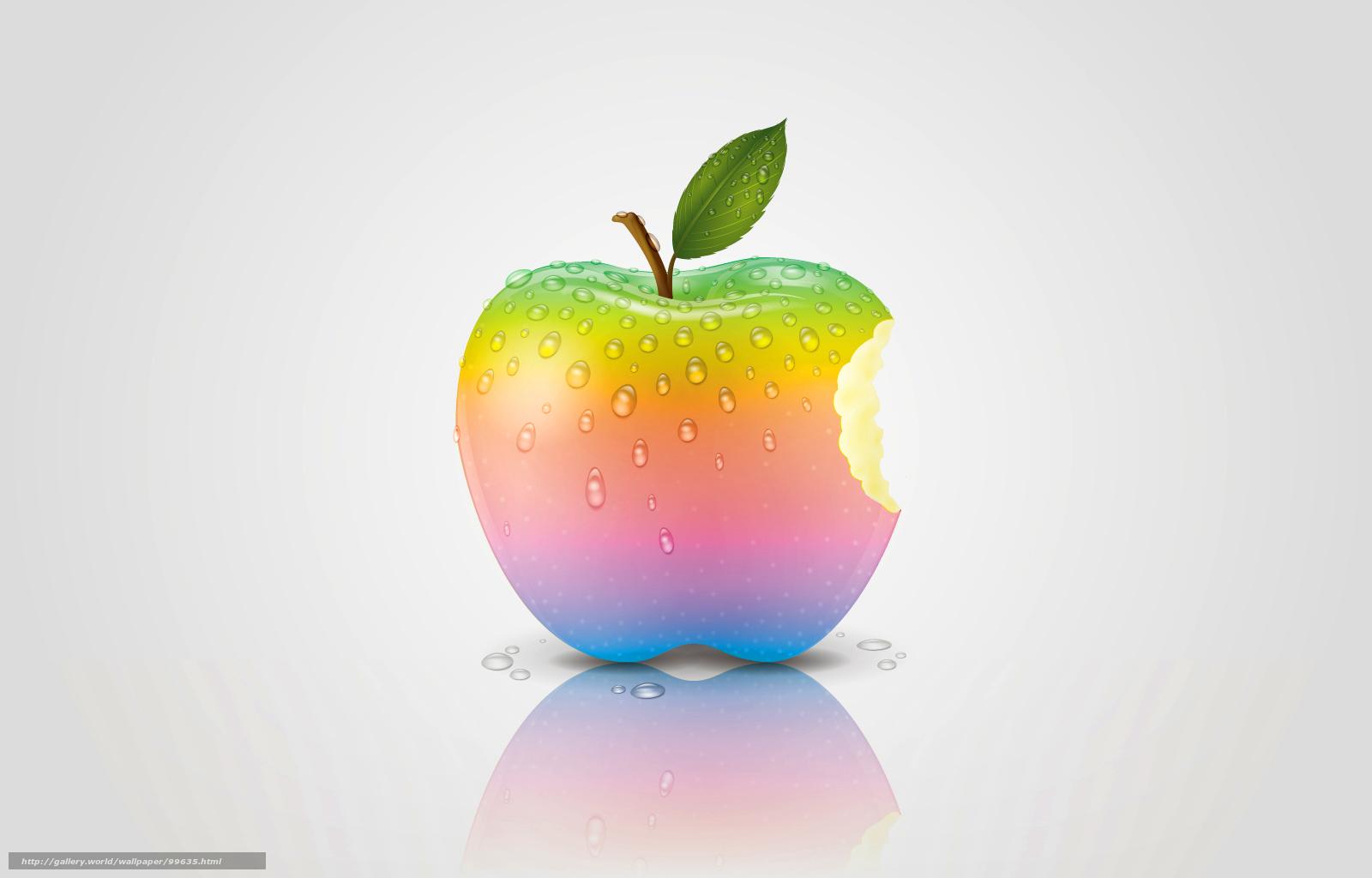 1600x1024 Download wallpaper apple, rainbow free desktop wallpaper in the resolution 1600x1024