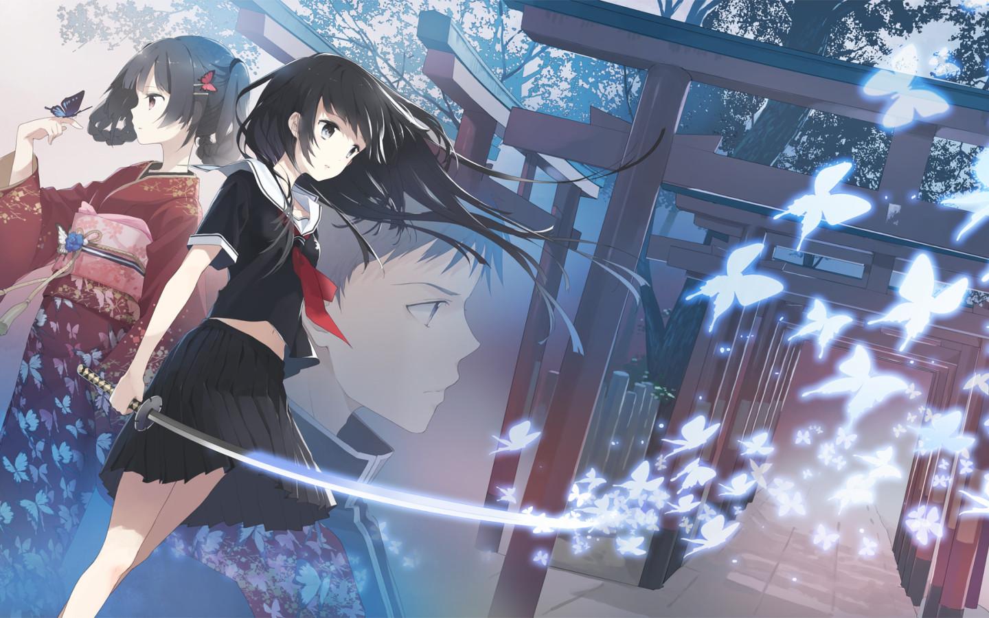 1440x900 anime, girl, katana 1440x900 Wallpaper, HD Anime 4K Wallpaper, Image, Photo and Background