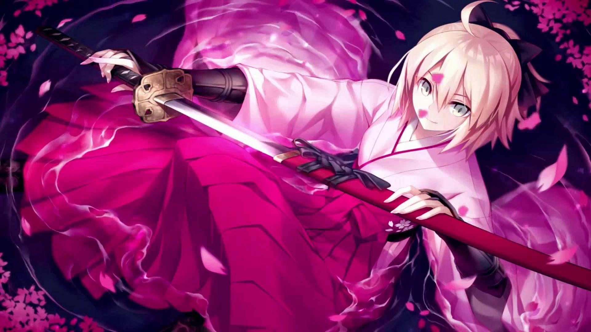 1920x1080 Wallpaper Anime Girl With High Resolution Pixel Girl With Katana Sword HD Wallpaper