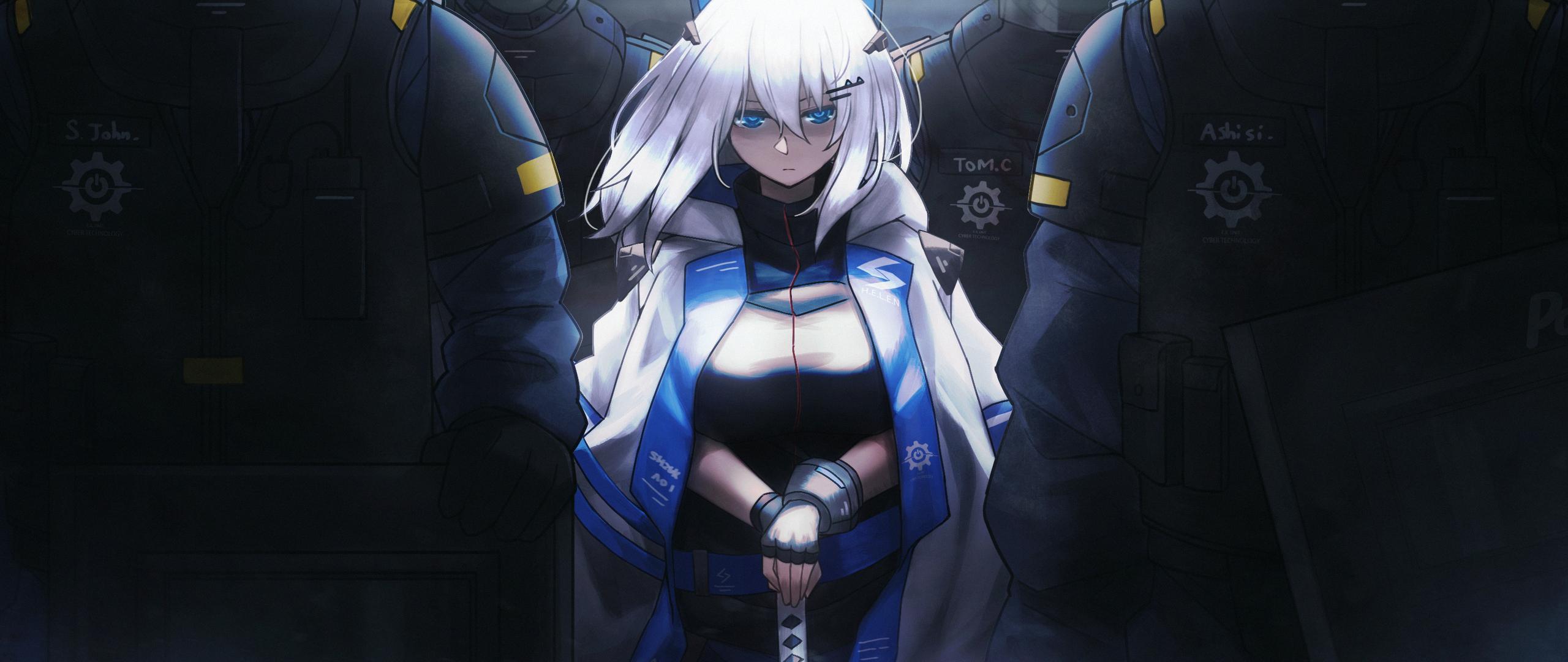 2560x1080 Katana Anime Girl 2560x1080 Resolution HD 4k Wallpaper, Image, Background, Photo and Picture