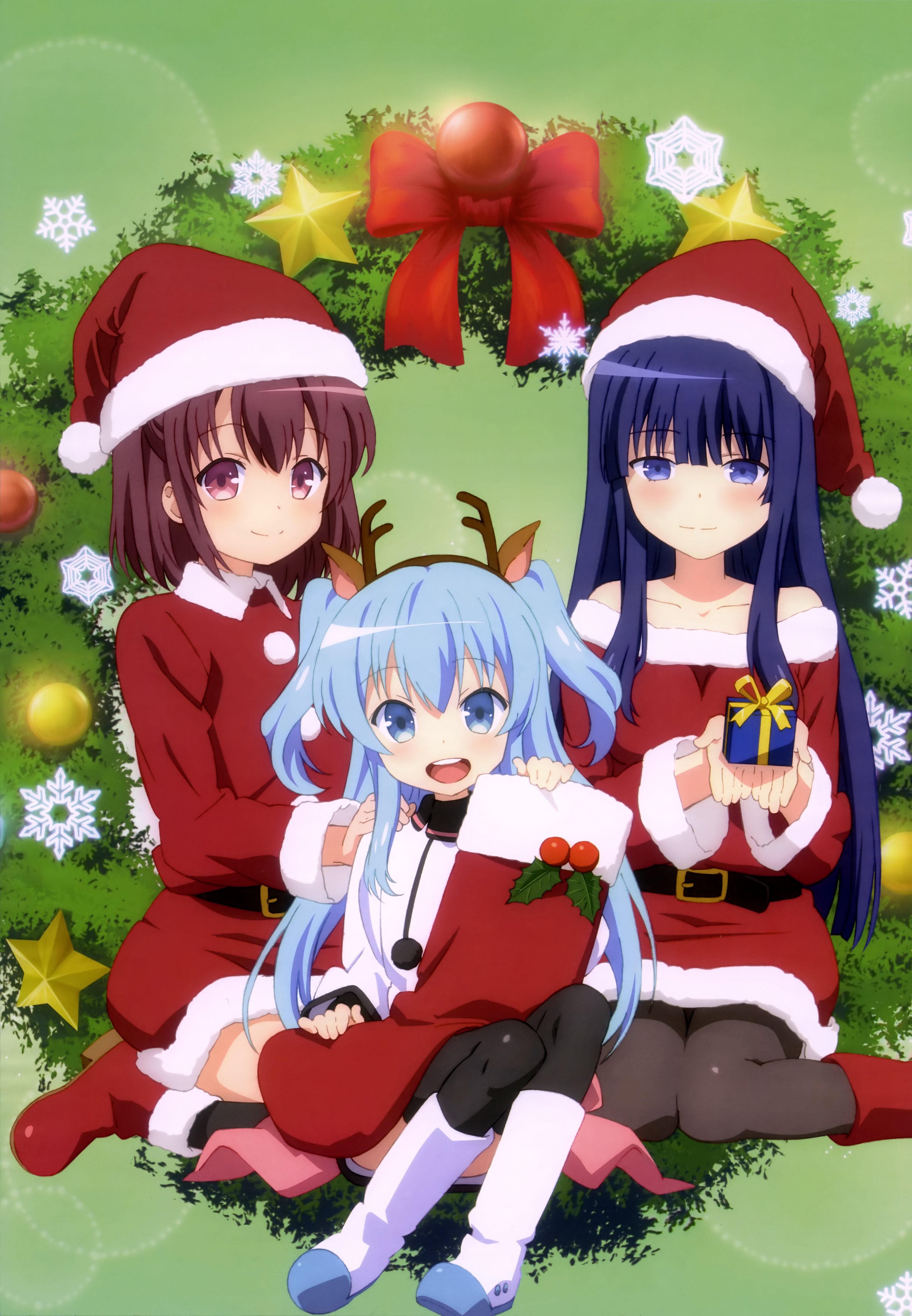 4095x5909 anime, Animal, Ears, Christmas, Dress, Horns, Komiya, Nonoka, Noel, sora, No, Method, Pantyhose, Sora, No, Method, Thighhighs, Togawa, Shione Wallpaper HD / Desktop and Mobile Background