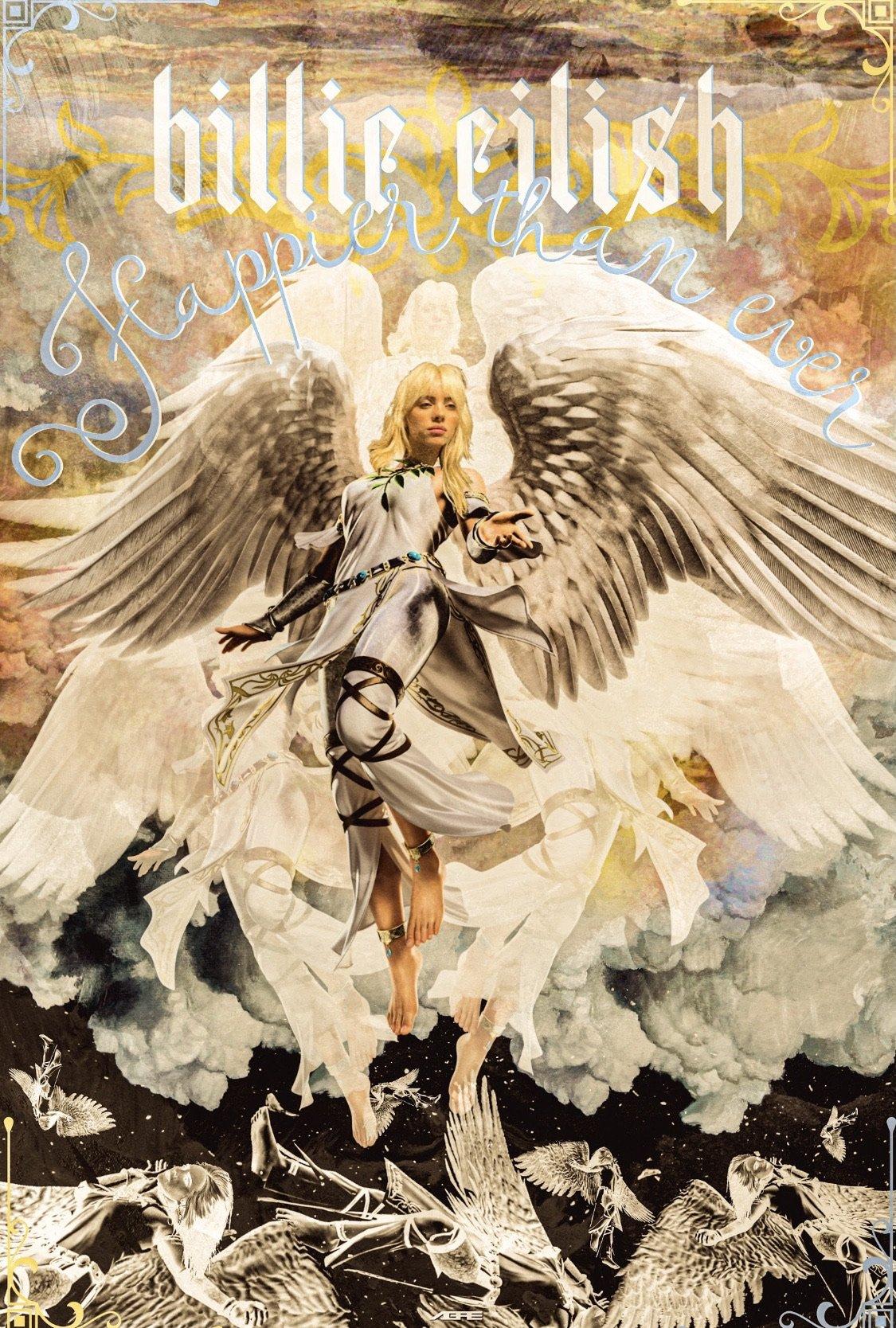1125x1668 Billie Eilish ‘Happier Than Ever’ Angel Poster