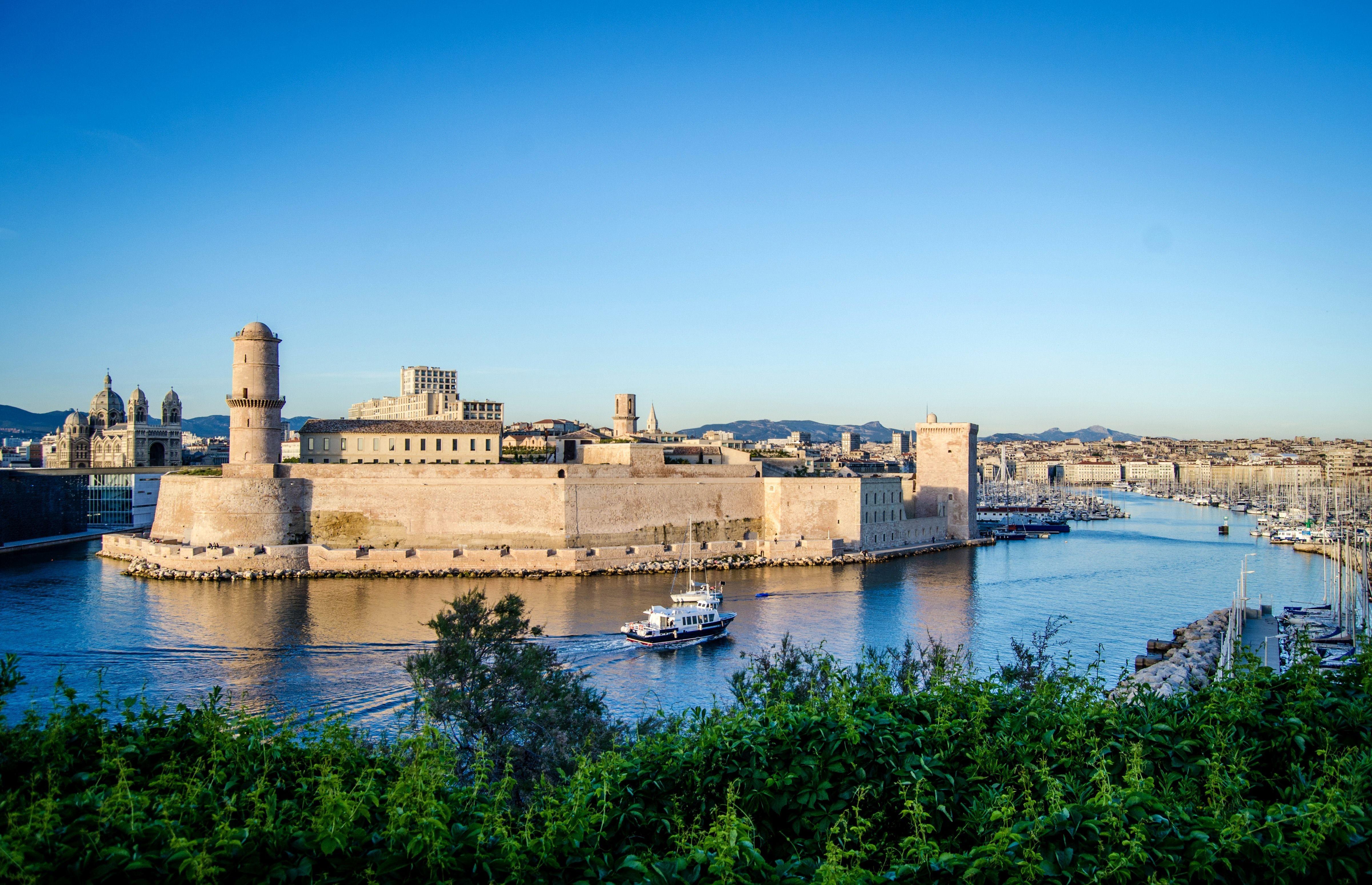 4802x3100 Wallpaper Marseille, France, Fort Saint Jean, Houses, Yachts, Boats