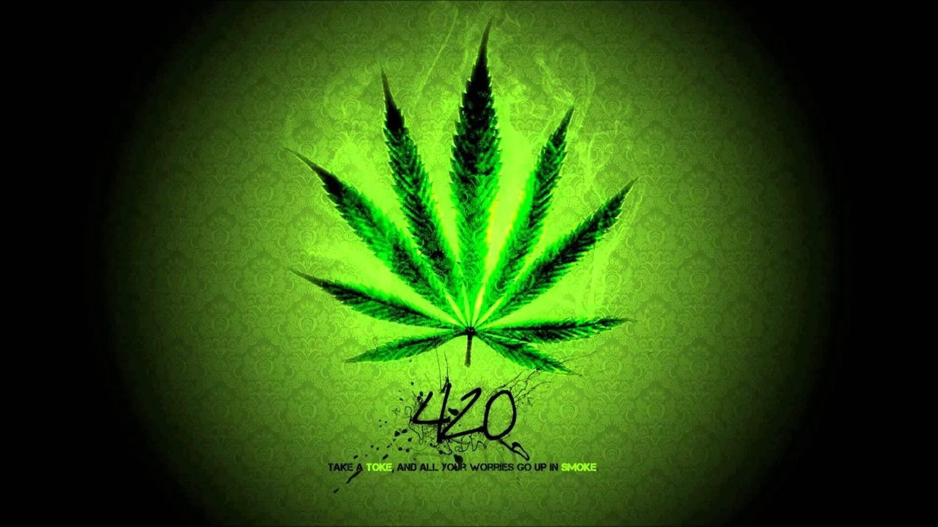 1920x1080 Alien HD Weed Wallpaper