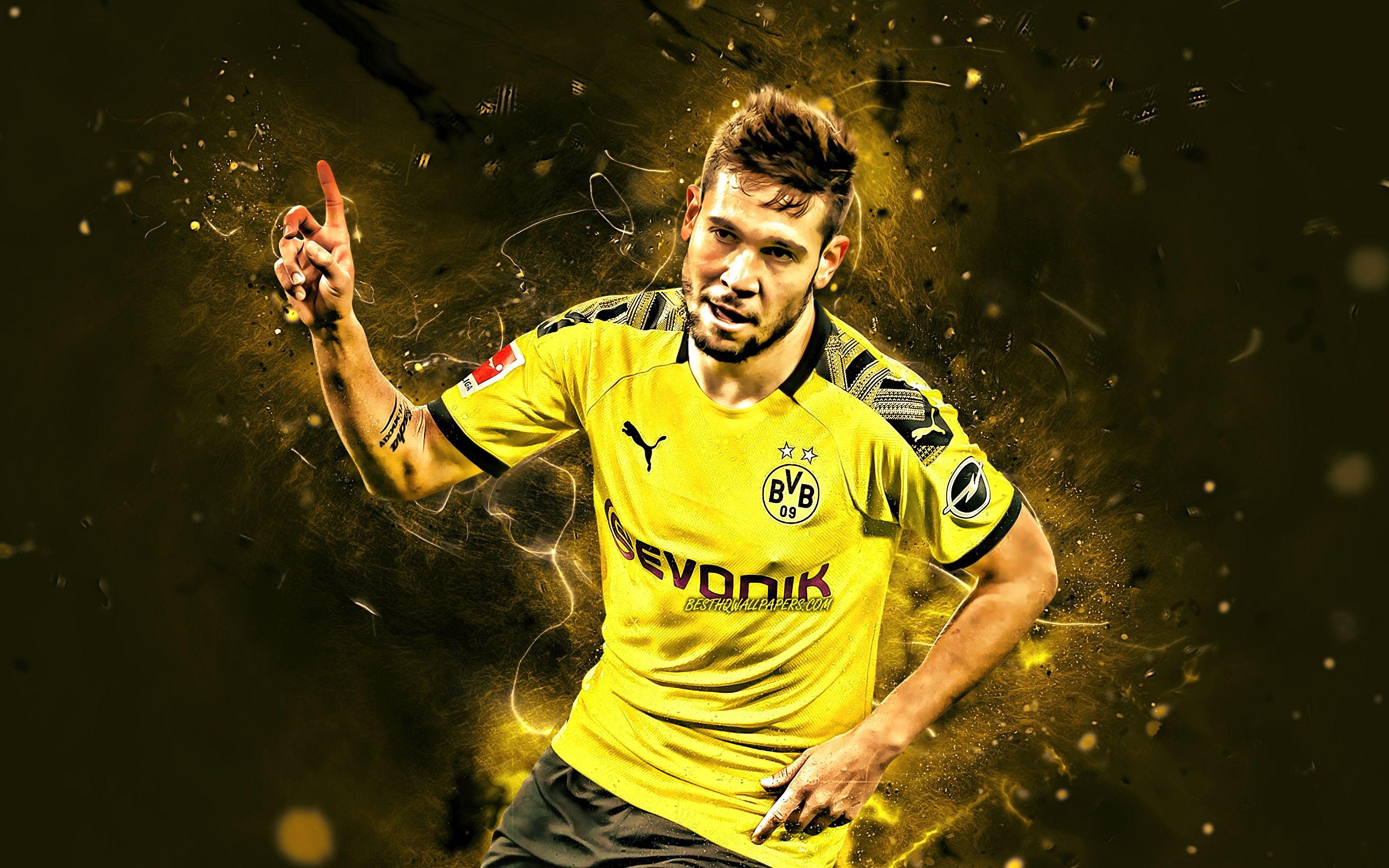 Download wallpapers Marco Reus, 4k, art, Borussia Dortmund, German football  player, splashes of paint, grung…