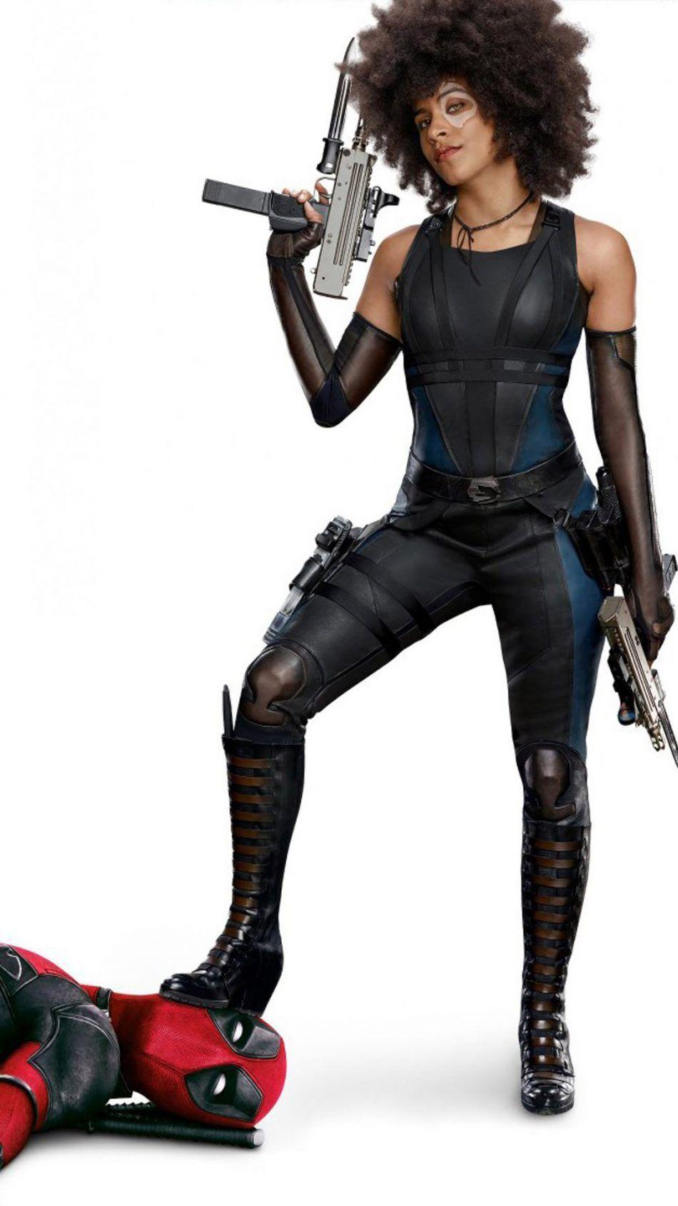 950x1689 Deadpool 2 Zazie Beetz Domino HD Mobile Wallpaper. Domino marvel, Deadpool costume, Marvel cosplay
