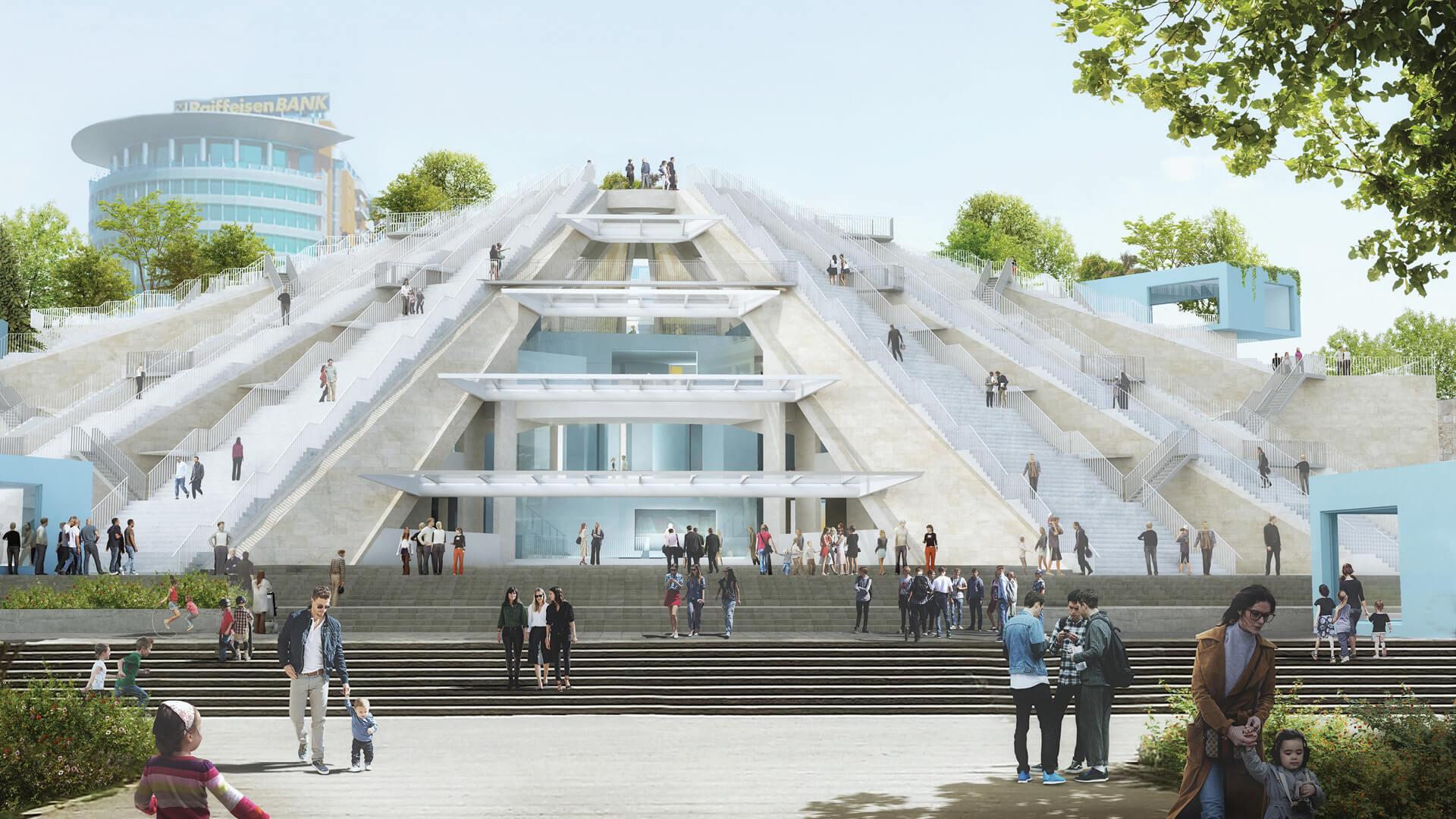 1920x1080 MVRDV begins construction on Pyramid of Tirana, Albania