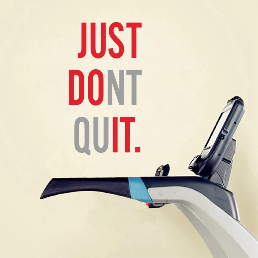 900x900 JUST DONT QUIT Gym Workout Motivation Quote Words Vinyl Wall Art Sticker Wallpaper Mural Home Decoration JUST DO. mural picture. mural ceramicmural stencils