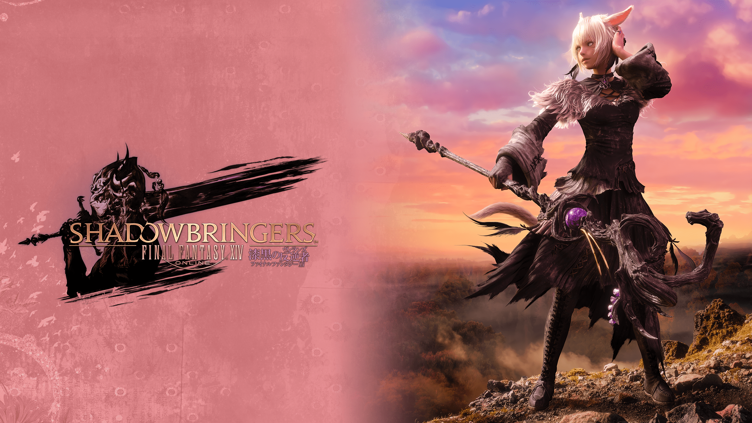 2560x1440 I Made The Y'shtola Thancred Renders Into Desktop Wallpaper For You All! (both 2560x1920x1080 Sizes Available)