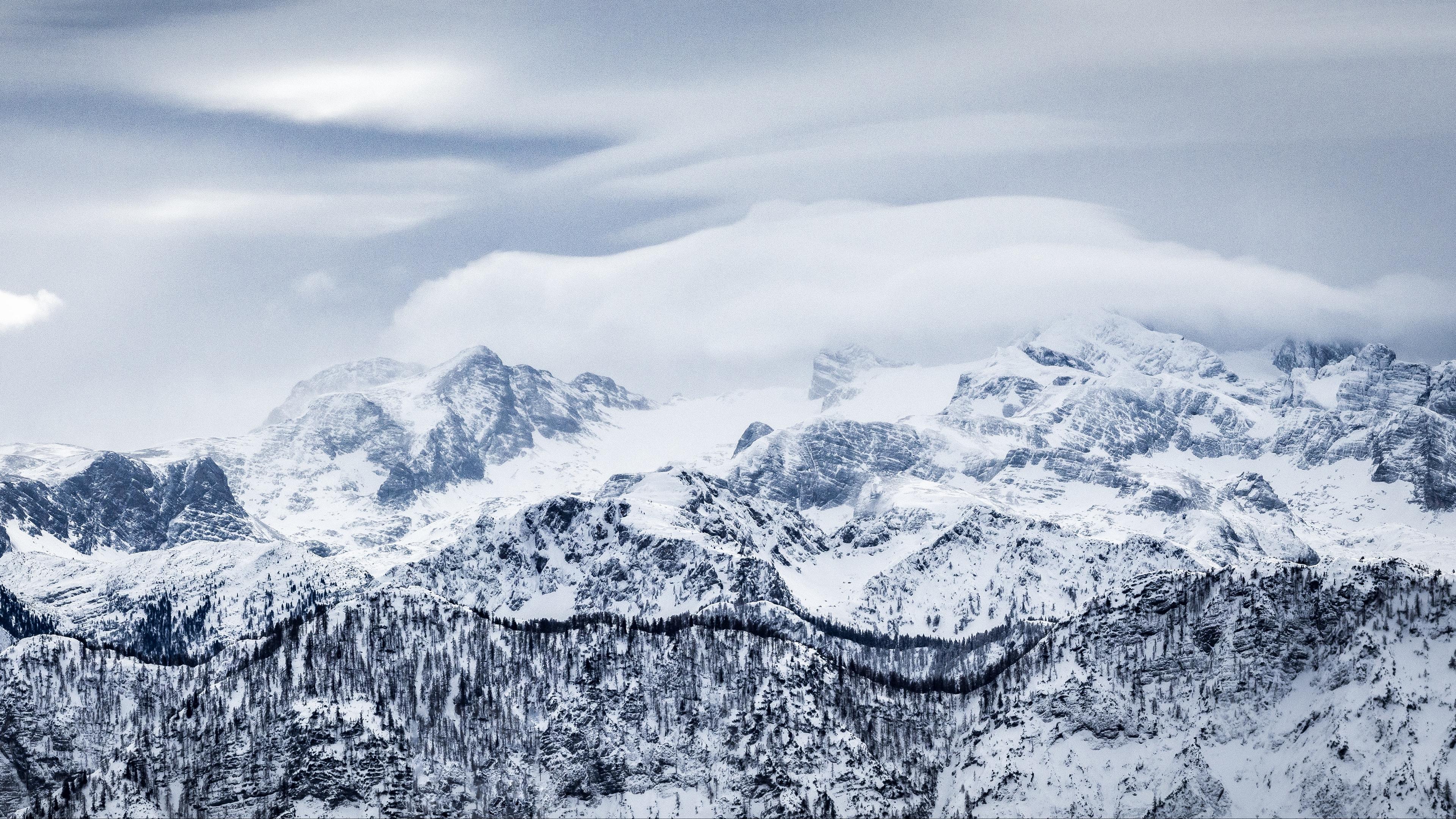 3840x2160 Wallpaper 4k mountains, snow, winter, peaks 4k Wallpaper