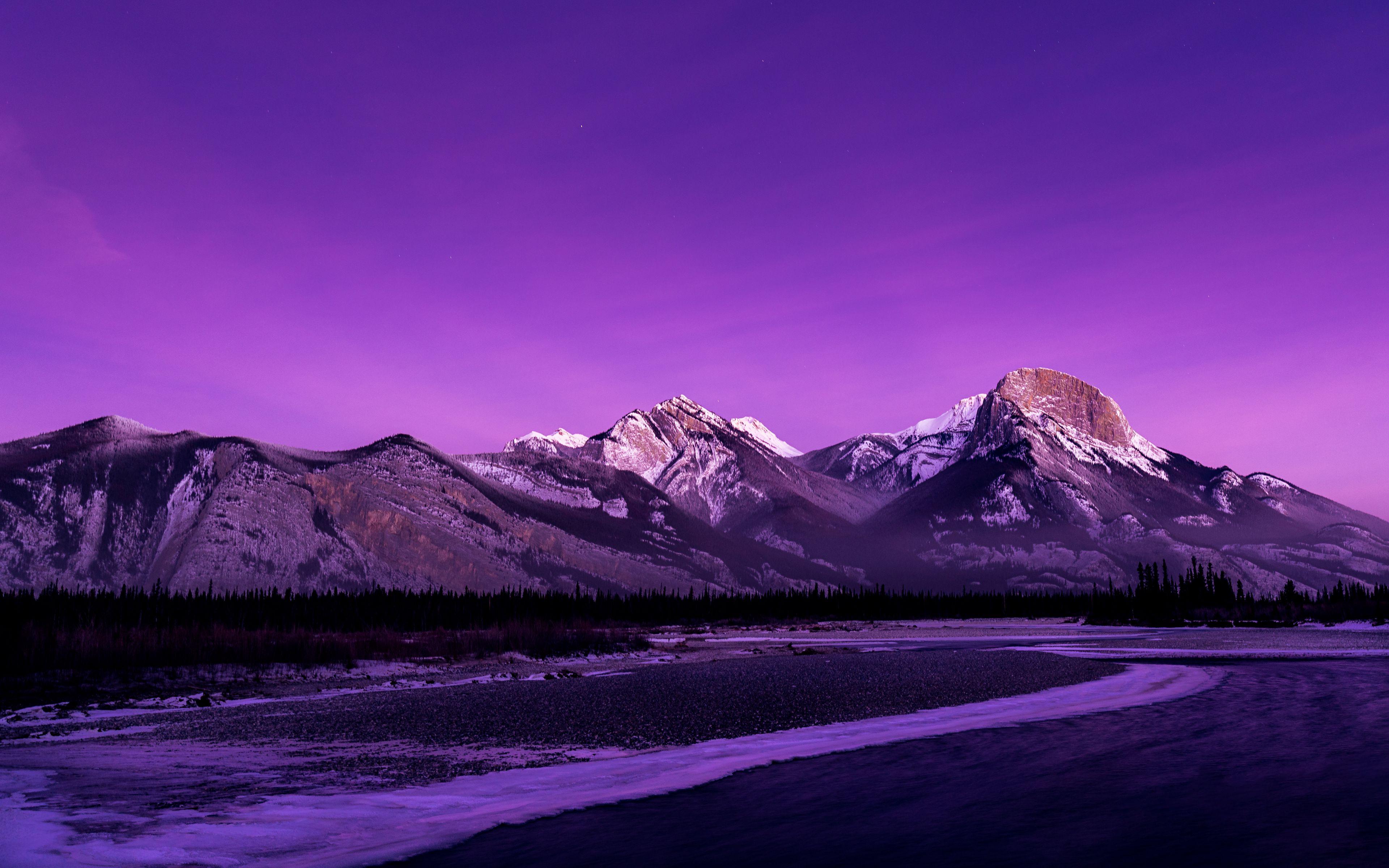 3840x2400 Download wallpaper 3840x2400 mountains, peaks, dusk, purple 4k ultra HD 16:10 HD background