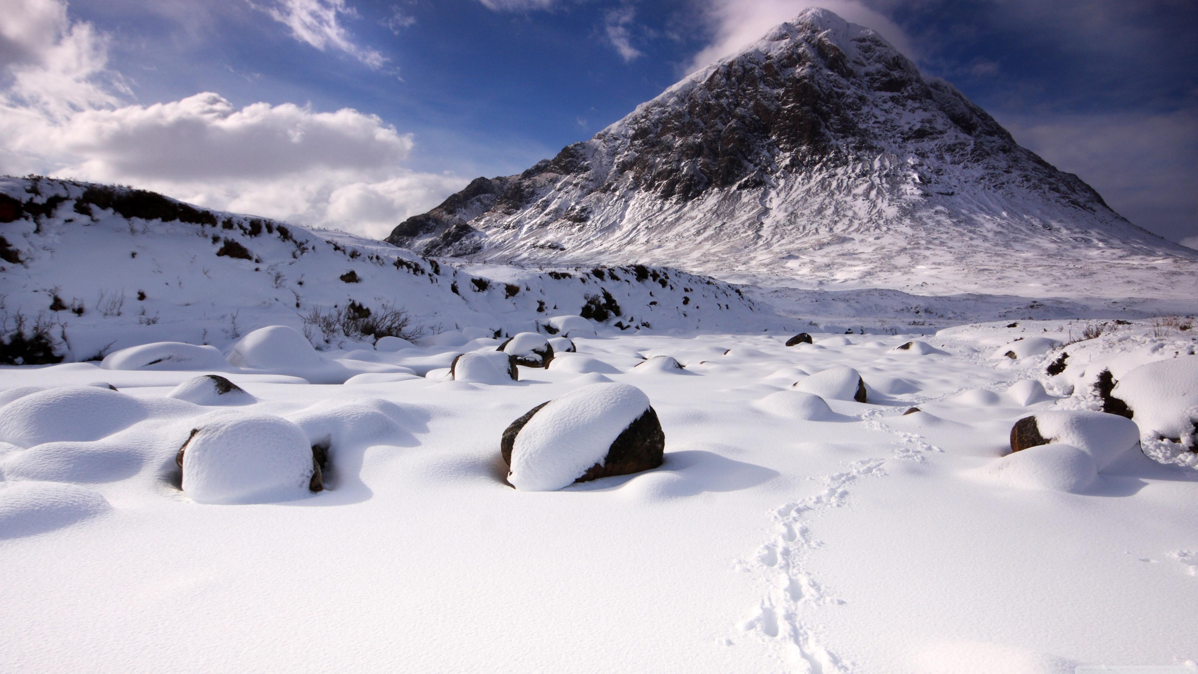 3840x2160 Snowy Mountain Peak Ultra HD Desktop Background Wallpaper for : Multi Display, Dual Monitor : Tablet