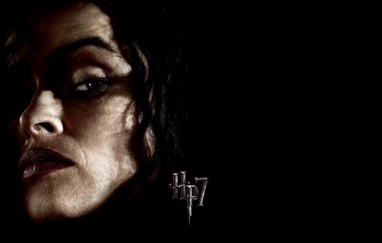 1332x850 Wallpaper face, black background, Helena Bonham Carter, Harry Potter and the deathly Hallows, Helena Bonham Carter, Bellatrix Lestrange, HP harry potter and the deathly hallows, Bellatrix Lestrange image for desktop, section