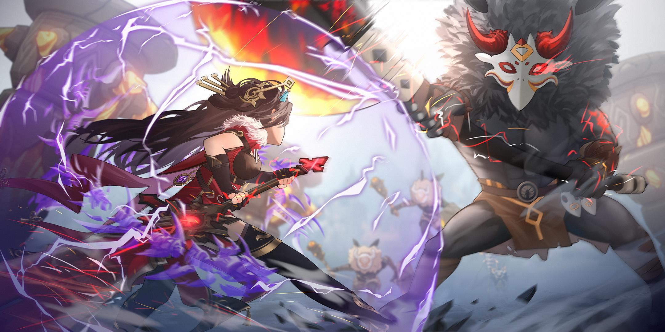 2160x1080 Beidou (Genshin Impact) HD Wallpaper